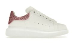 Oversize Bianco Bianco Rosa Glitter