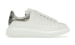 Oversized Bianco Argento Coccodrillo