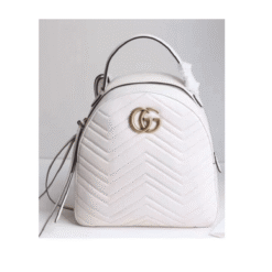 Alternative view of GG Marmont Backpack Bianco