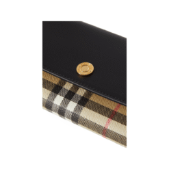 Alternative view of Leather wallet with vintage check