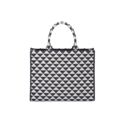 Symbole Embroidered Tote Blu