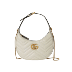 GG Marmont Half-Moon Crema