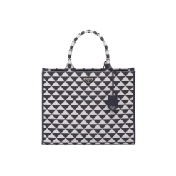 Symbole Embroidered Tote Blu