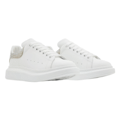 Oversized Bianco Argento Coccodrillo