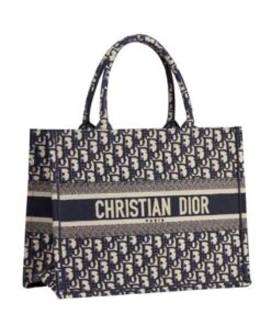 Book Tote Blu/Beige 36 cm