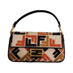 Borsa in canvas multicolor con ricamo