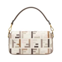 Borsa in canvas multicolor con ricamo