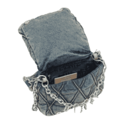 Charm-D denim shoulder bag
