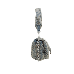 Charm-D denim shoulder bag