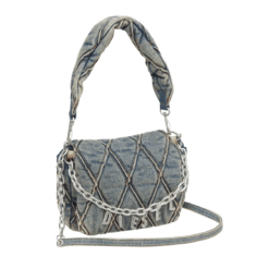 Charm-D S denim shoulder bag