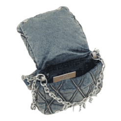 Charm-D S denim shoulder bag