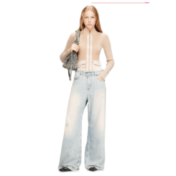 Charm-D S denim shoulder bag