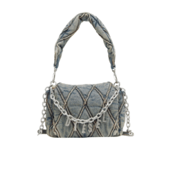 Charm-D S denim shoulder bag