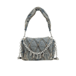 Charm-D denim shoulder bag