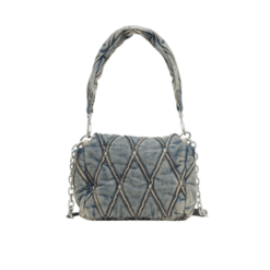 Charm-D denim shoulder bag