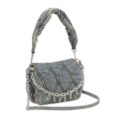 Charm-D denim shoulder bag