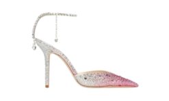Candy Pink Satin Pumps with Crystals Sale Price1,795 €