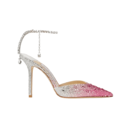 Candy Pink Satin Pumps with Crystals Sale Price€1,795