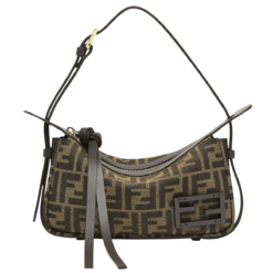 Borsa a Spalla Simply Fendi Media in Tessuto FF