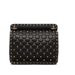 Medium RockStud Spike in Nappa Nera