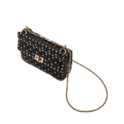 Medium RockStud Spike in Nappa Nera
