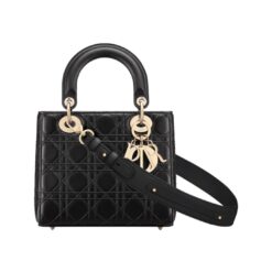 Lambskin canneté piatto nero