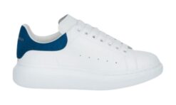 Oversize in bianco/blu avio