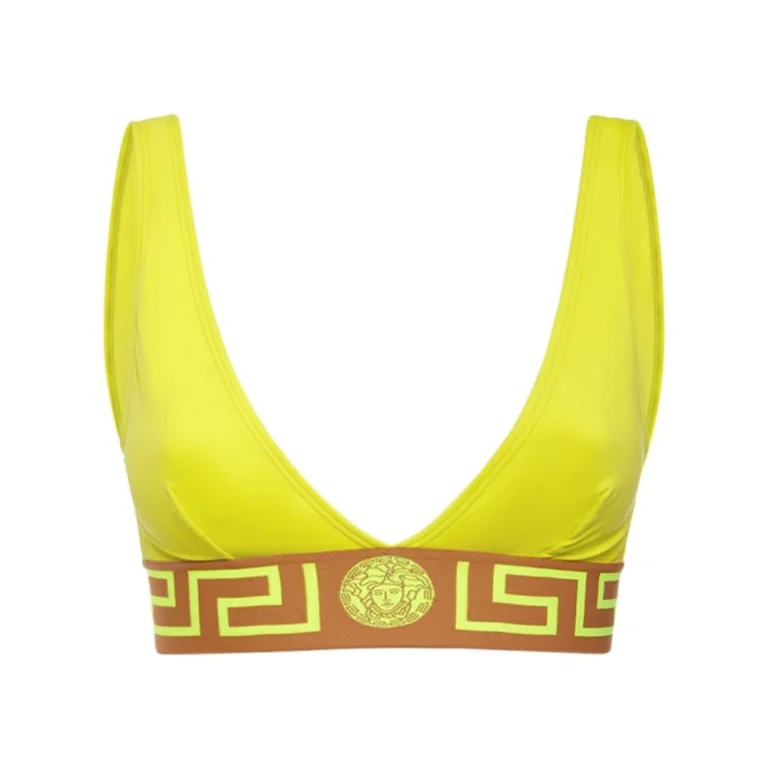 Top bikini a triangolo in Lycra con Greca