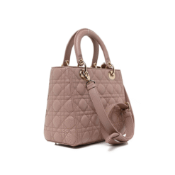 Alternative view of Lambskin canneté color blush