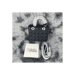 Lambskin canneté blu denim