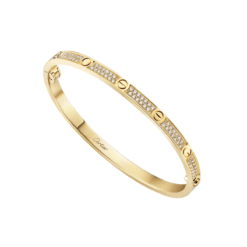 Bracciale in Oro Giallo con Modello Piccolo di Diamante