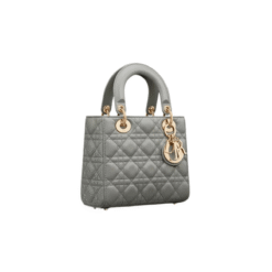 Lambskin canneté grigio pietra