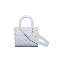 Lambskin canneté blu camicia