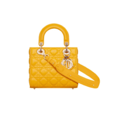 Lambskin canneté giallo solare