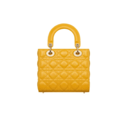 Lambskin canneté giallo solare