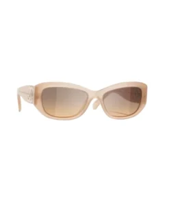 Occhiali da sole rettangolari con dettagli dorati