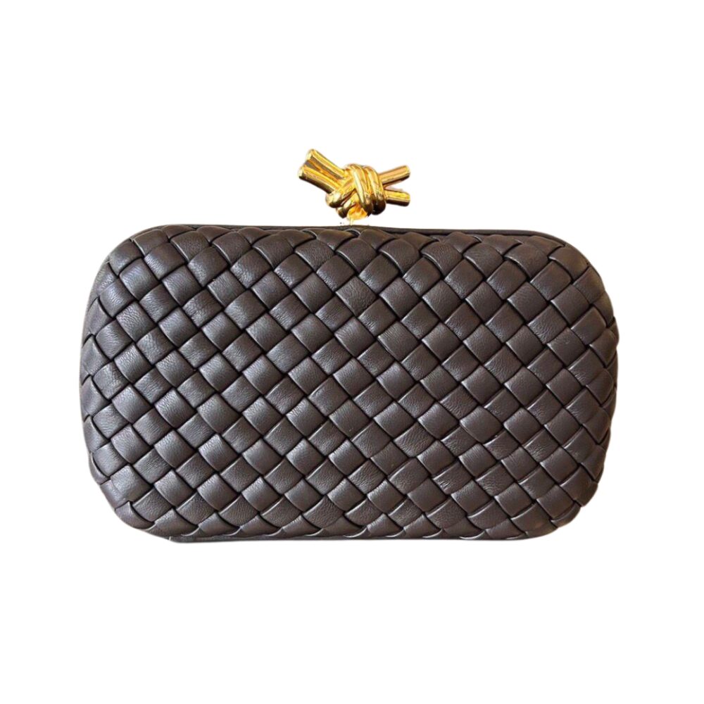 Pelle nera con nodo distintivo Grigio scuro