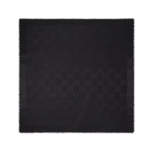 Sciarpa in jacquard di seta e lana