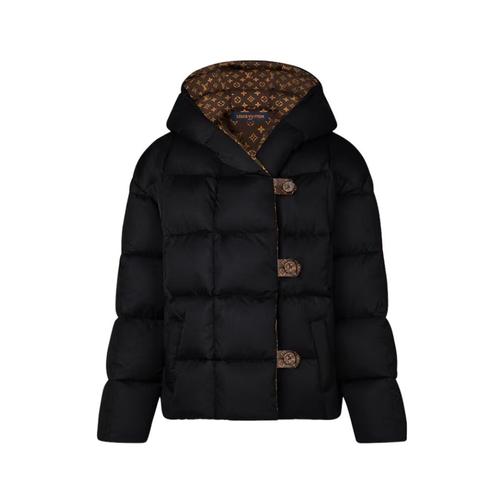 Giacca piumino Nero/Marrone