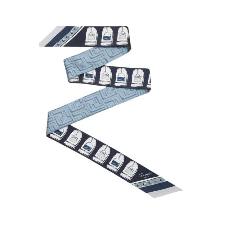 Fascia In Seta Blu