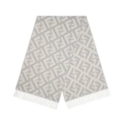 Sciarpa In Cashmere Grigio Pallido