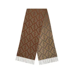 Sciarpa In Lana E Cashmere Di Colore Marrone