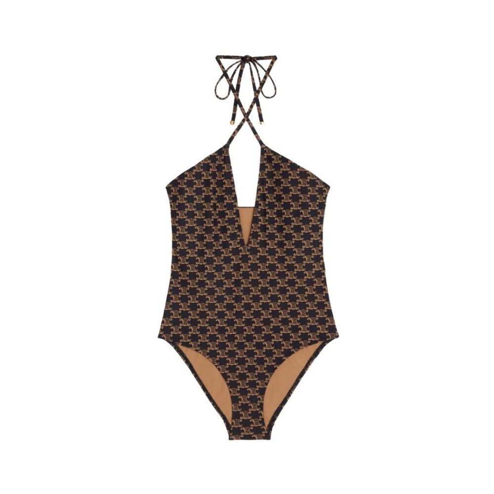 Jersey monogramma marrone