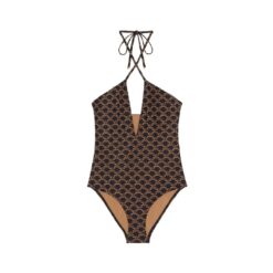 Jersey monogramma marrone