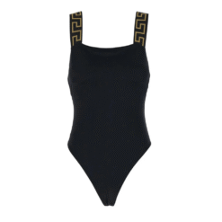 Costume intero senza maniche Nero/Marrone