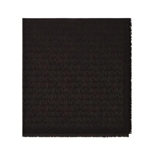 Grande foulard quadrato in seta e lana jacquard
