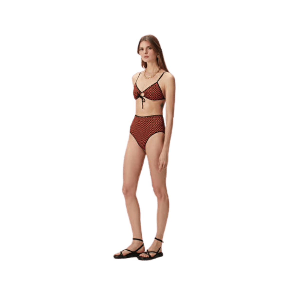 Lycra bikini rosso/nero - immagine 4