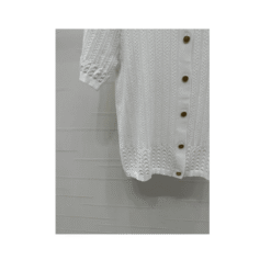 Alternative view of Top a maniche corte in maglia bianco