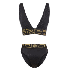 Top bikini Nero/Marrone