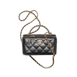 Borsa a Tracolla Vanity Con Catena Nera